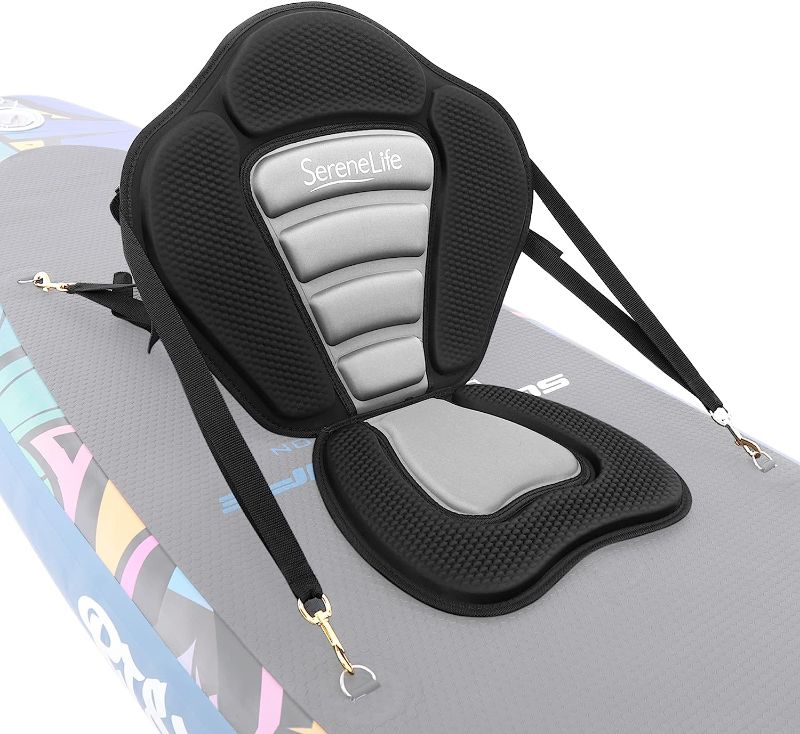 Photo 1 of  Detachable Universal Paddle-Board Seat - Adjustable Paddle Board Seat, Form-Fitting Design for All Body Sizes, Large & Small, Compatible for Kayaks, Rowboats, Fishing Boats - SereneLife SLSUPST15 