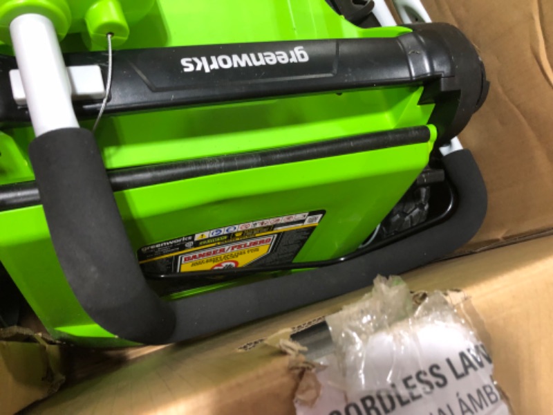 Photo 3 of  Greenworks 40V 17 inch Battery Lawn Mower MO40B01, Tool Only