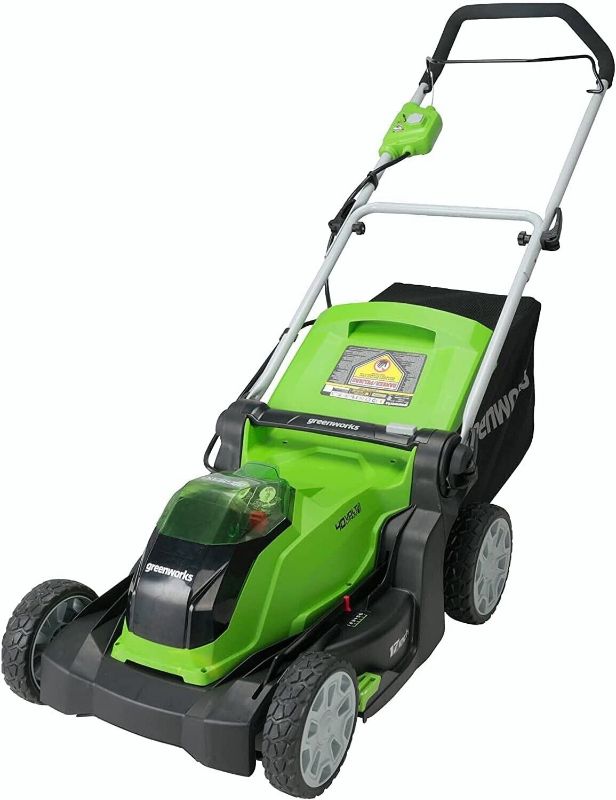Photo 1 of  Greenworks 40V 17 inch Battery Lawn Mower MO40B01, Tool Only