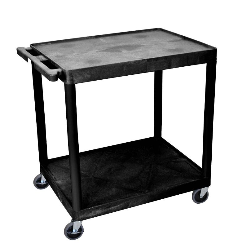 Photo 1 of  Luxor 2 Shelf Utility Cart Black 