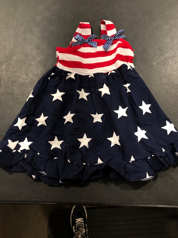 Photo 1 of  Toddler Baby Girls Outfit Independence Day Dress Kids American Flag Clothe