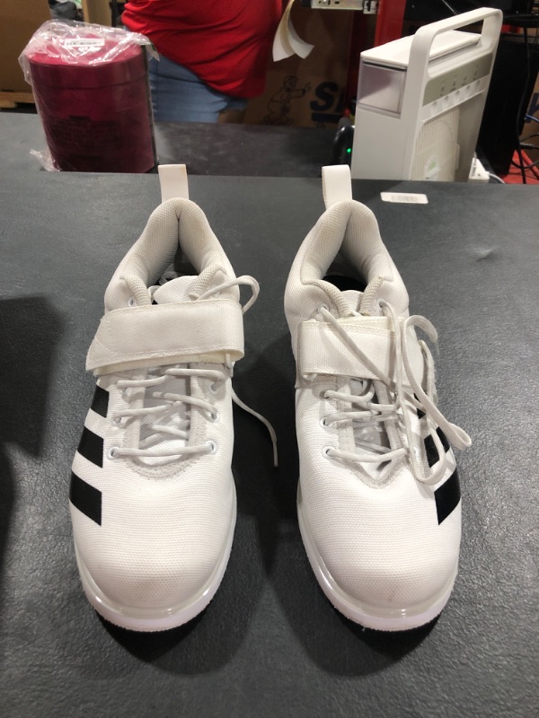 Photo 1 of adidas Men's Powerlift 4 Weightlifting Track and Field Shoe 8 White/Core Black/Grey One