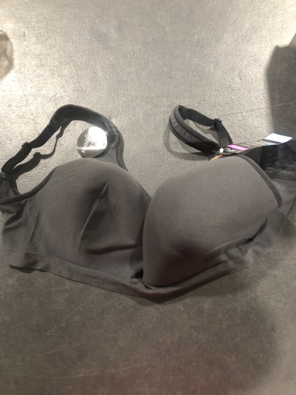 Photo 2 of Bali Comfort Revolution Wireless Bra, Full-Coverage Wirefree Bra, Wireless Everyday Bra with Cool Comfort Fabric 36DD Black