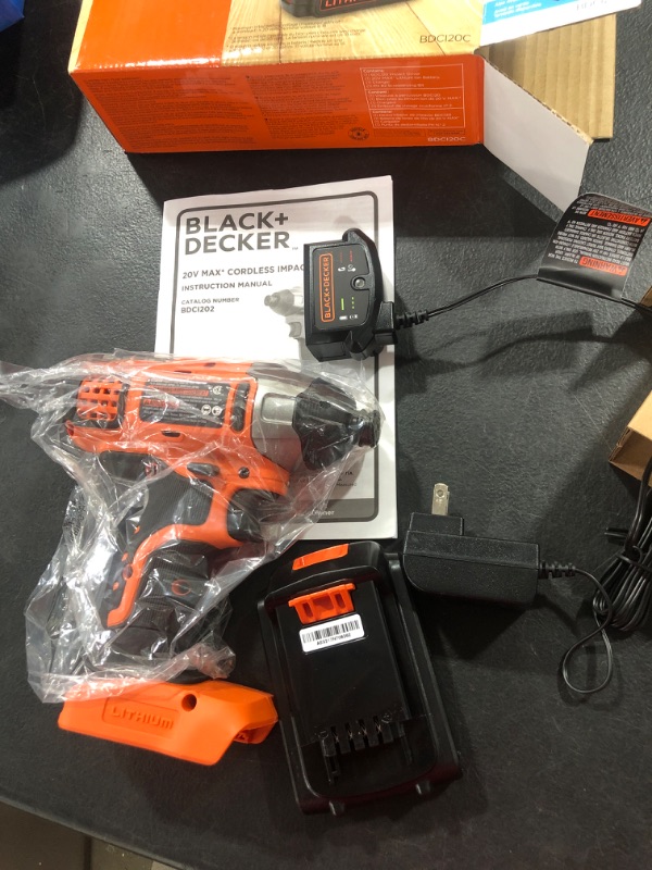 Photo 1 of BLACK+DECKER 20V MAX Impact Driver Kit 