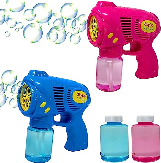 Photo 1 of Bubble Gun, 2pcs Bubble Guns for Kids, Pink and Blue Bubble Machine Gun, Bubble Blaster for Summer Outdoor Activity, Party Favors, Birthdays
bubbles not included 