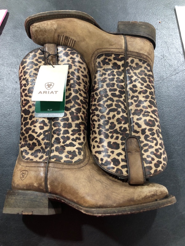 Photo 2 of ARIAT Women's Circuit Savanna Western Boot 8.5 Naturally Distressed Brown/Leopard Print