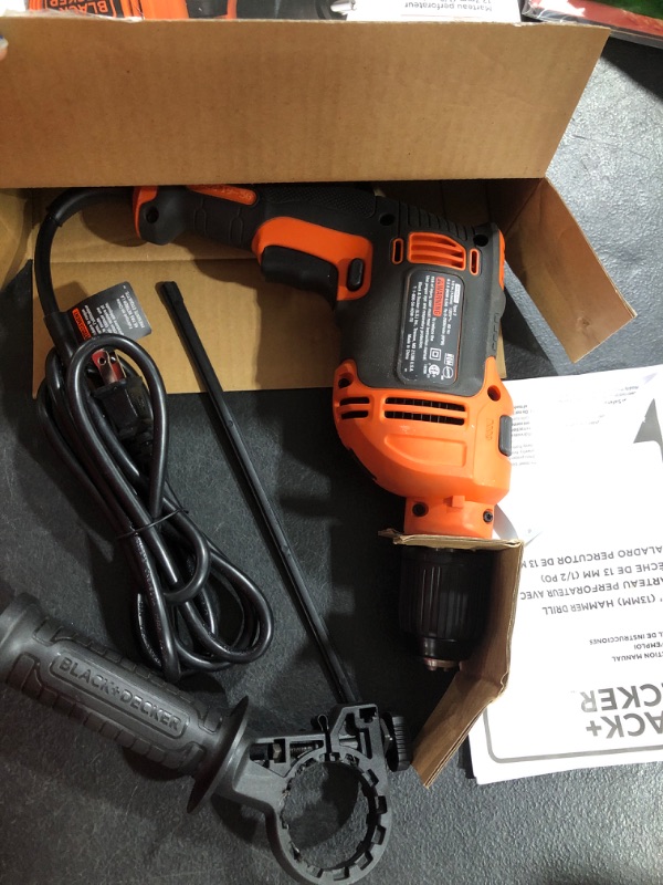 Photo 2 of BLACK+DECKER Hammer Drill, 6.5-Amp, 1/2-Inch ()