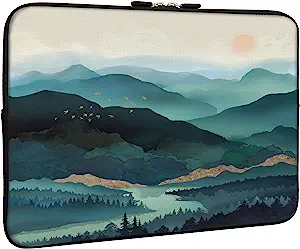 Photo 1 of Lapac Nature Landscape Sleeve Bag 15-15.6 Inch, Water Repellent Neoprene Light Weight Computer Bag, Mountain Forest Carrying Case Cover for 15/15.4/16 Inch MacBook Pro, MacBook Air, Notebook Computer