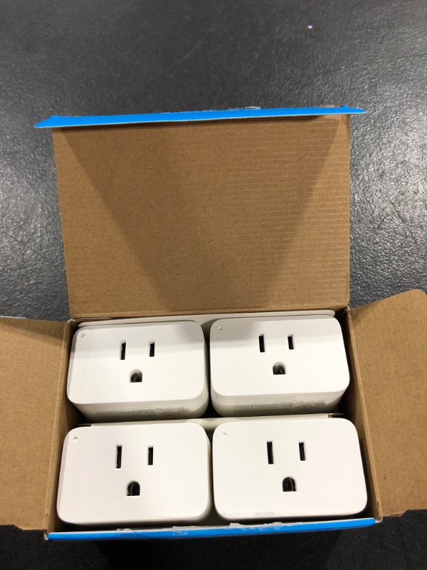 Photo 1 of TP-Link Tapo Smart Plug Mini 15A, Smart Home Wi-Fi Plug, Super Easy Setup, Compatible with Alexa & Google Home, No Hub Required, UL Certified, 2.4G WiFi Only, White, Tapo P105(4-Pack) Ultra Mini