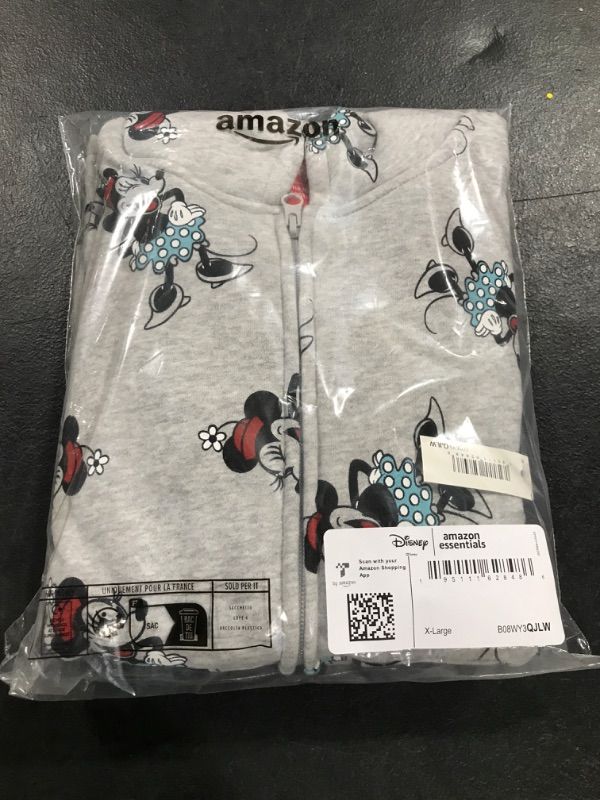 Photo 2 of Amazon Essentials Disney | Marvel | Star Wars | Princess Girls and Toddlers' Fleece Zip-Up Hoodie Sweatshirts X-Large Minnie Icons