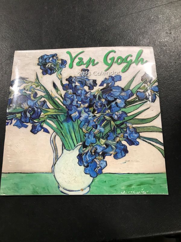 Photo 1 of 2023 Square Wall Calendar, Van Gogh, 16-Month Arts & Antiques Theme with 180 Reminder Stickers (12x12 In)
