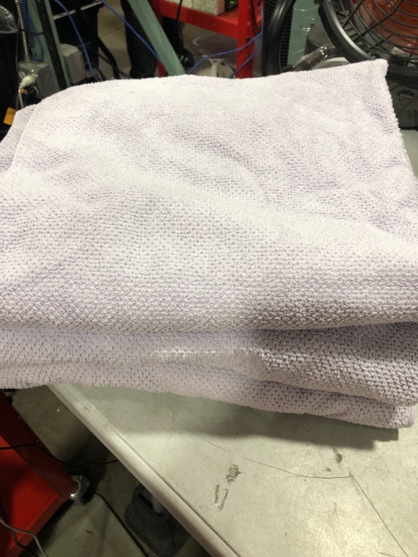 Photo 1 of 3. Pack Bath Towel Set - 100% Pure Cotton 3 Towels 27x54 - Ideal for Everyday use - Ultra Soft & Highly Absorbent - Purple "Dirty"