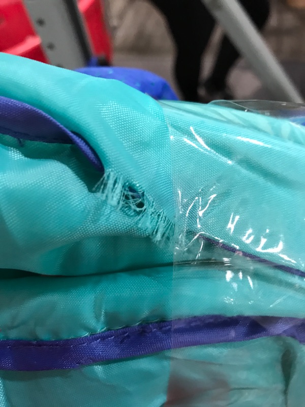 Photo 1 of SwimWays Spring Float Recliner Chair for Swimming Pool, Inflatable Pool Floats Adult with Fast Inflation, Cup Holder & Foot Rest for Ages 15 & Up, Aqua