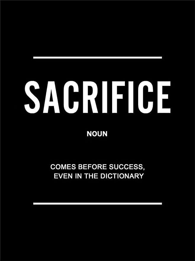 Photo 1 of Office Wall Art, SACRIFICE  Prints Entrepreneur Art Motivational Art Success Wall Art Motivational Decor Inspirational Wall Decor Office Wall Art,16X24 INCHES 1 PC
