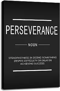 Photo 1 of Office Wall Art, PERSEVERANCE  Prints Entrepreneur Art Motivational Art Success Wall Art Motivational Decor Inspirational Wall Decor Office Wall Art,16X24 INCHES 1 PC
