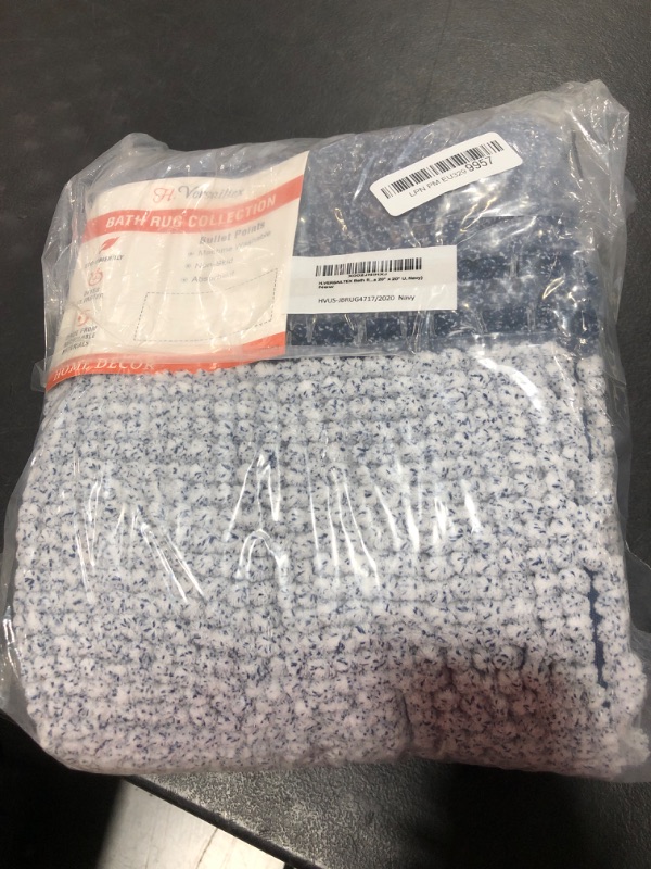 Photo 2 of (LOOK AT SECOND PICTURE FOR COLOR) H.VERSAILTEX Bath Rug Set 2 Piece for Bathroom Bath Mats Non Slip Bouncy Chenille Ombre Dyeing Bath Rug Runner and Contour, Water Absorbent Striped Shag (47" x 17" Plus 20" x 20" U, Beige) 47" x 17" Plus 20" x 20" Stripe