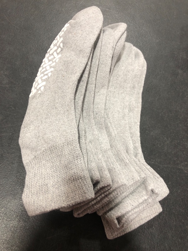 Photo 1 of 6 Pairs Grey Grip Socks Unknown Size