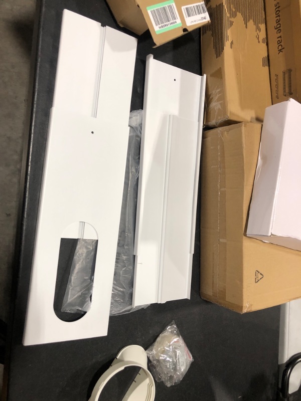 Photo 1 of Portable AC Window Kit Air Conditioner Window Vent Kit Adjustable Window Slide Seal Plates for AC Unit, Sliding AC Vent Kit for 5 inch Exhaust Hose