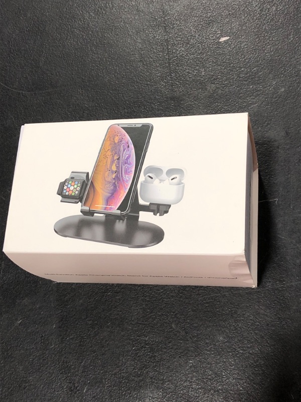 Photo 4 of 3 in 1 Phone Stand for Desk Aluminum Apple Watch Charger Stand Phone Holder for iPhone 14 13 12 11 All Series, iWatch Series 8/SE2/7/6/SE/5/4/3/2, AirPods, iPad
