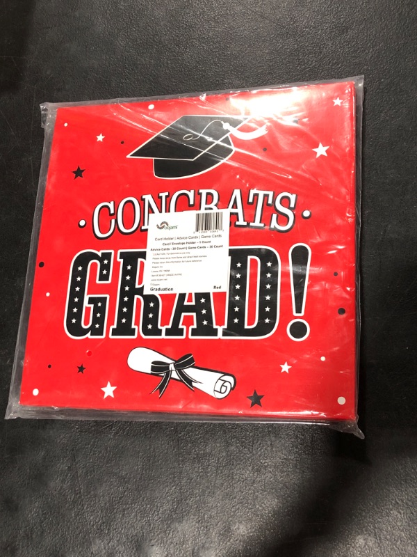 Photo 2 of 30 PACK  3-in-1 Graduation Party Decorations Box Card Box Includes Advice cards and Graduation Party Game Cards - Who Knows The Graduate Best Ideal for 2023 Graduate Supplies (Red)