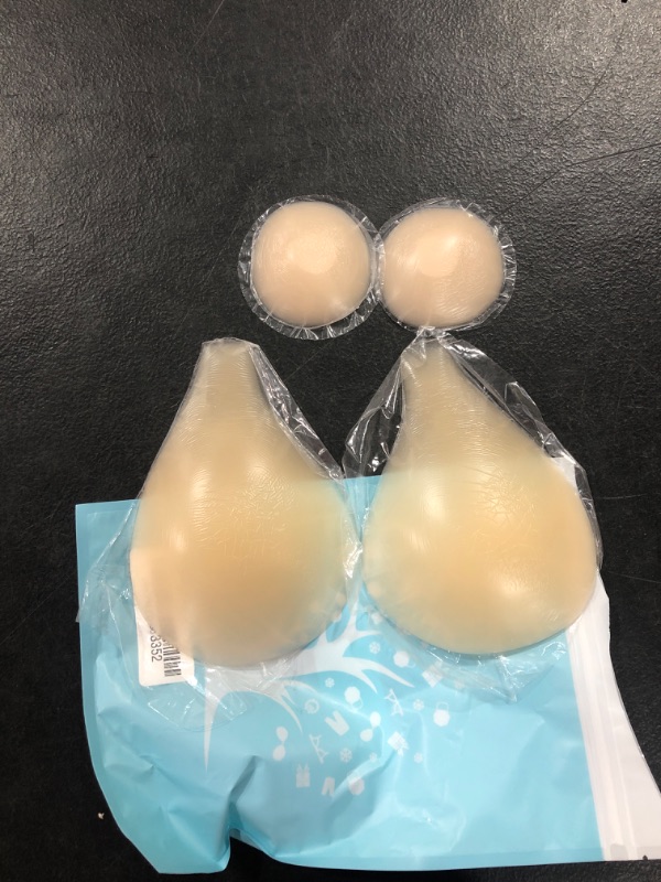 Photo 1 of Adhesive Bra for Women Push Up, Premium Silicone Bra Tape Breast Lift Nipple Covers Sticky Bra A/B/C Cup Creme