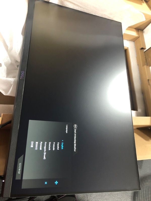 Photo 1 of Dell S2421HGF 24 inch FHD TN, Anti-Glare Gaming Monitor - 1ms Response Time, 1080p 144Hz, LED Edgelight System, AMD FreeSync Premium, VESA, Gray NEW, ONLY OPENED TO TEST