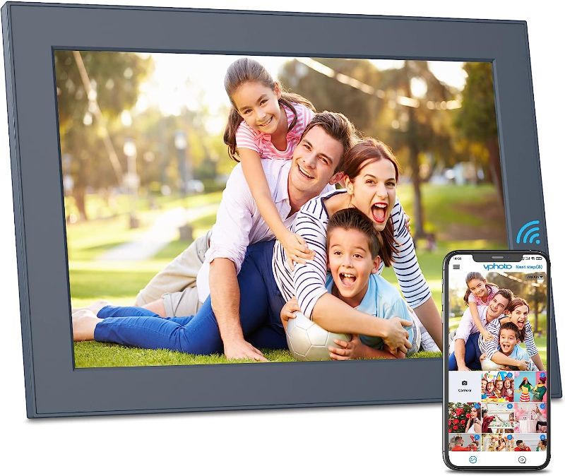 Photo 1 of FULLJA 10 inch WIFI Digital Picture Frame Touch Screen IPS HD Display, Smart Digital Photo Frame, 16GB Storage, Auto-Rotate, Motion Sensor, Share Photos and Videos via iOS or Android App, Email, Cloud
