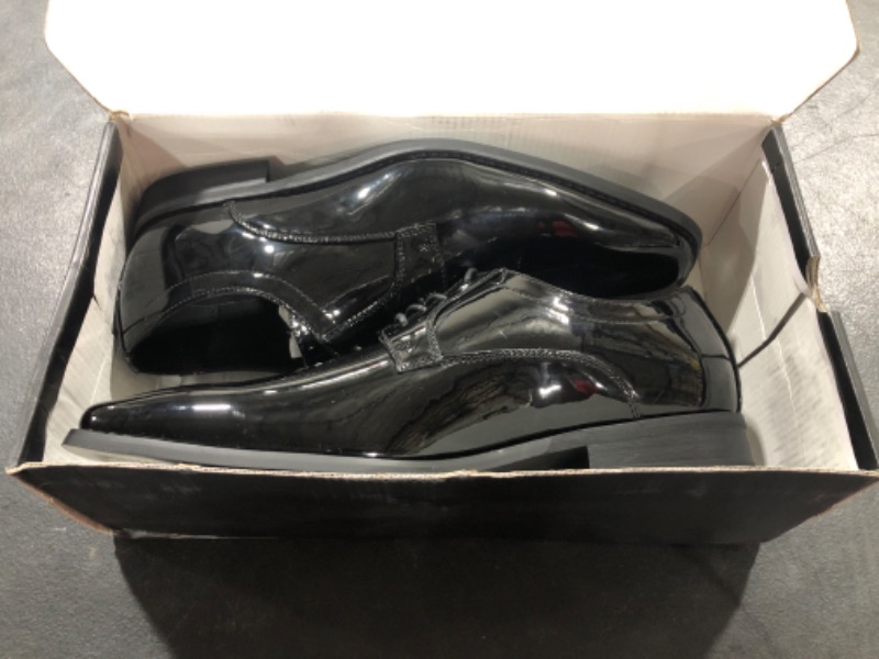 Photo 2 of Faranzi Faranzi Tuxedo Shoes Patent Leather Wedding Shoes for Men Cap Toe Lace up Formal Business Oxford Shoes SIZE 12
