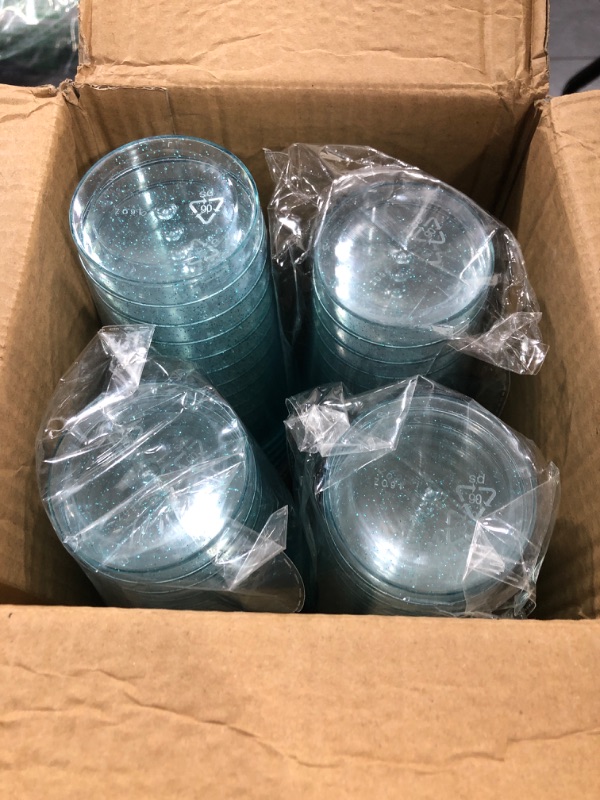 Photo 2 of 100 Pack Glitter Disposable Cups