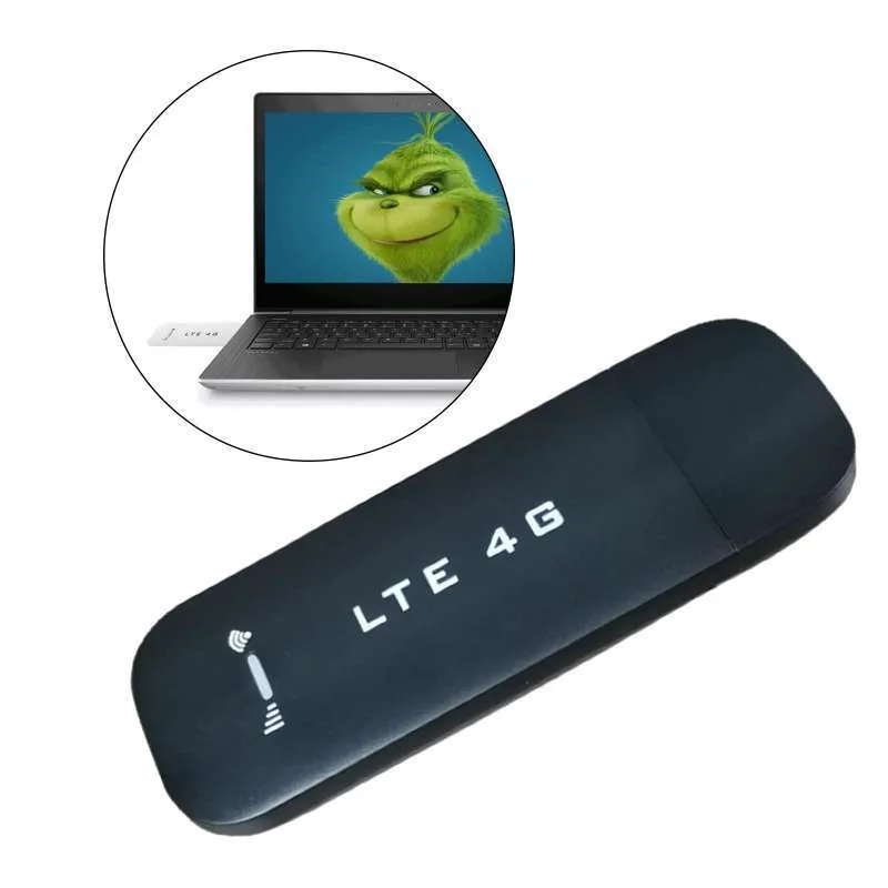 Photo 1 of 4G LTE USB Modem Signal Receiver Stick for Computer Laptop with WiFi Black 