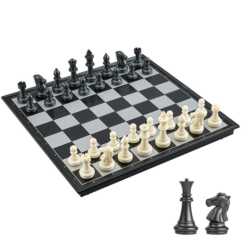 Photo 1 of ---MINI----Vikutu Magnetic Chess Set 12.6 Inches - Travel Chess Set Party Family Board Game - Foldable Plastic Chess Sets for Adults 12.6" / Chess Set