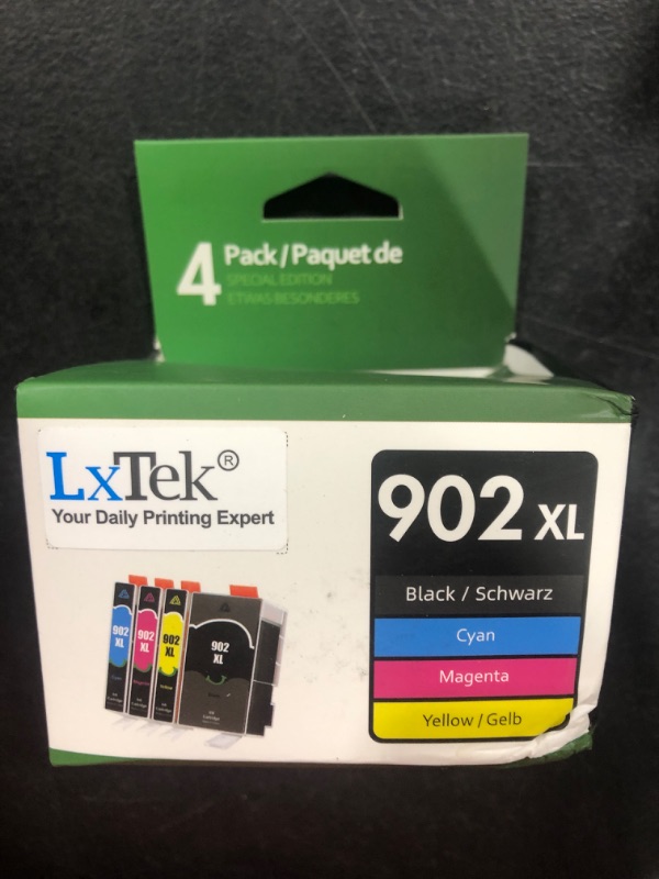 Photo 2 of LxTek Compatible Ink Cartridge Replacement for HP 902XL 902 XL Ink Cartridge Compatible with Officejet 6978 6968 6962 6958 Printer (4 Pack)