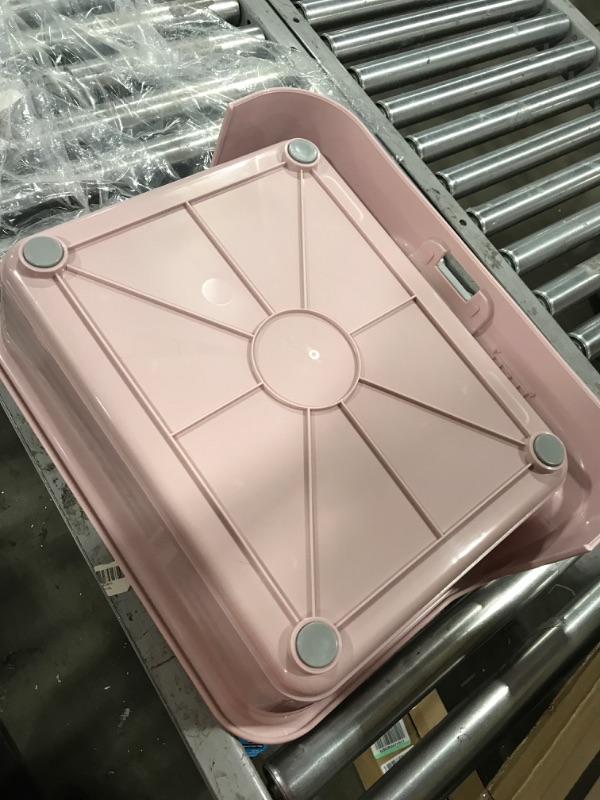 Photo 4 of [PS Korea] Indoor Dog Potty Tray – with Protection Wall Every Side for No Leak, Spill, Accident - Keep Paws Dry and Floors Clean (Pink) Tray Only Pink