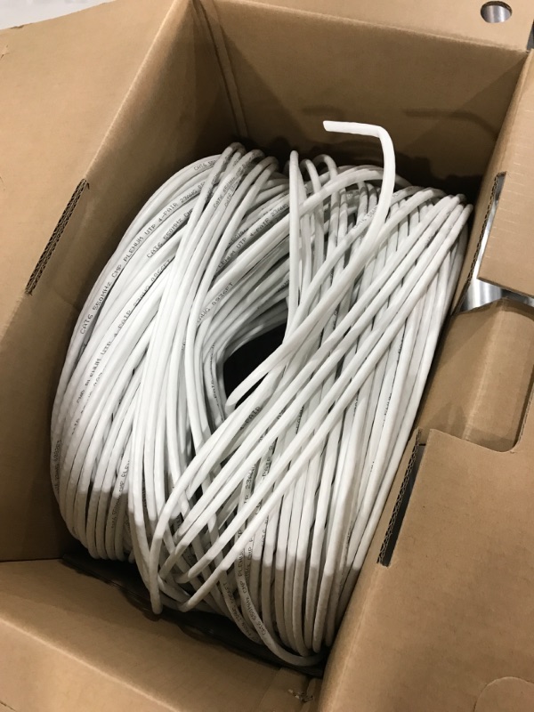 Photo 3 of CAT6 Plenum (CMP) Cable 1000FT | Network Analyzer Test Passed | 23AWG 4Pair, Solid 550MHz Network Cable 10Gigabit UTP, Available in Blue, White, Green, Gray, Black, Red & Yellow Color (Blue)