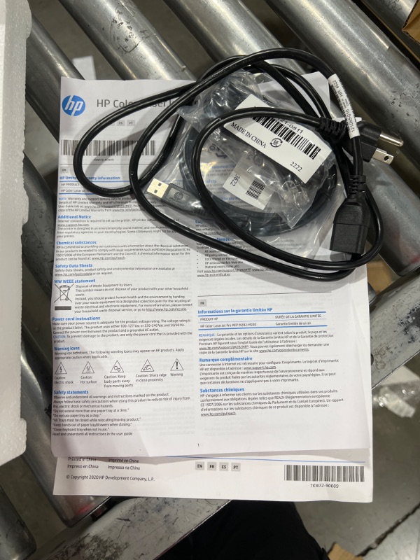 Photo 1 of HP LaserJet M283fdw MFP Color Multifunction Laser Printer,