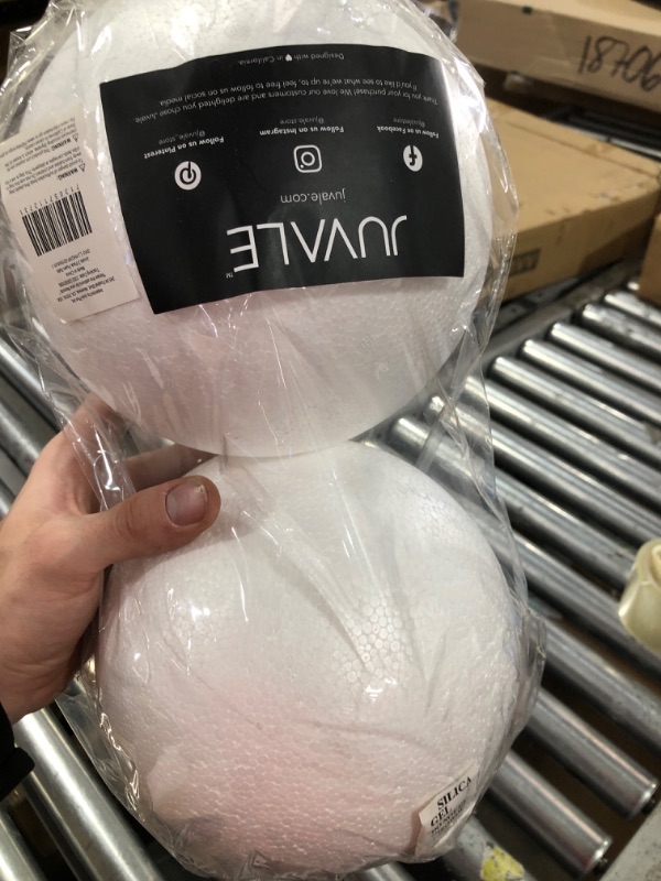 Photo 1 of 2 Pack Large Foam Balls for Crafts, 7.5 Inch Solid Polystyrene Spheres for DIY Projects, Flower Centerpieces (White) 7.5 Inches Diameter