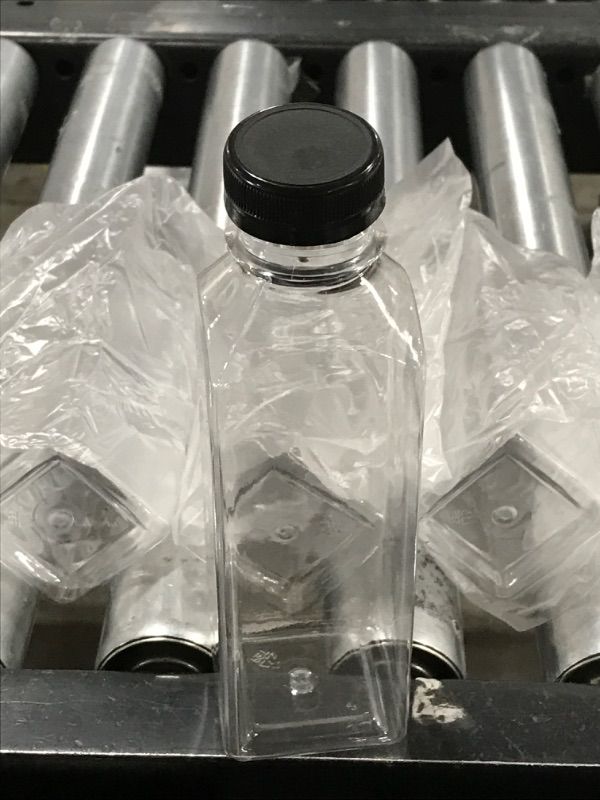 Photo 1 of Generic 16oz Plastic Juice Bottle, Clear, 5 Pack