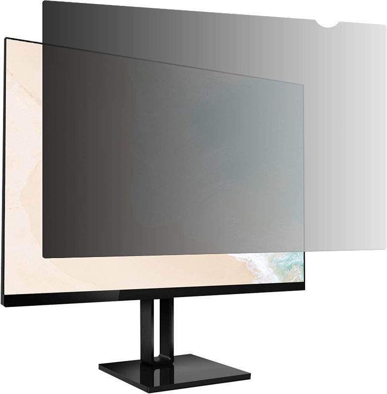 Photo 1 of Amazon Basics Privacy Screen Filter - 14 Inch 16:9 Widescreen Monitor, Anti Glare & Blue Light Filter (14 inch (16:9), 12.2" x 6.87")
