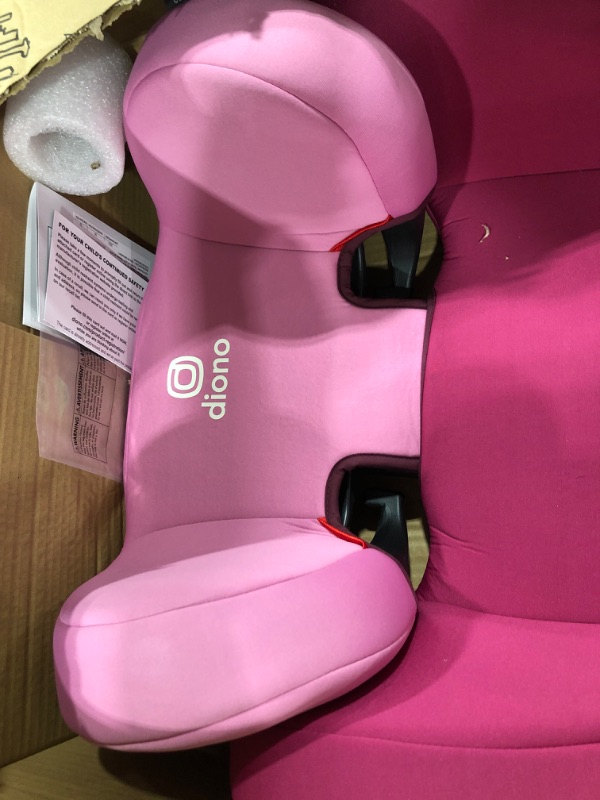 Photo 1 of Diono Cambria 2 XL 2022, Dual Latch Connectors, 2-in-1 Belt Positioning Booster Seat, High-Back to Backless Booster with Space and Room to Grow, 8 Years 1 Booster Seat, Pink NEW! Pink