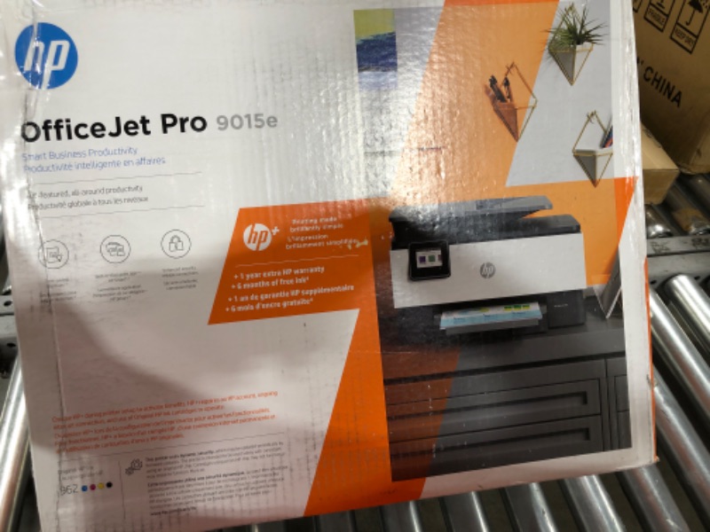 Photo 6 of HP OfficeJet Pro 9015e Wireless Color All-in-One Printer with bonus 6 months Instant ink with HP+ (1G5L3A),Gray