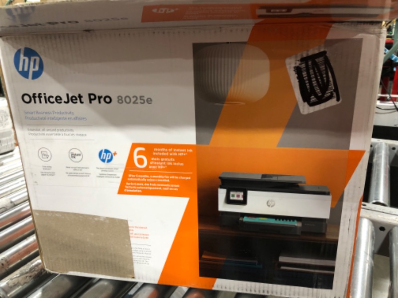 Photo 5 of HP OfficeJet Pro 8025e Wireless Color All-in-One Printer with bonus 6 free months Instant Ink with HP+ (1K7K3A), Gray