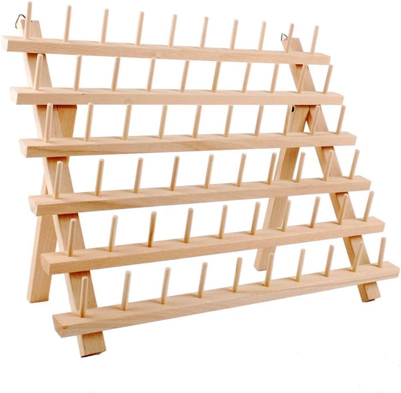 Photo 1 of 
60-Spools Wooden Thread Holder Sewing and Embroidery Thread Rack