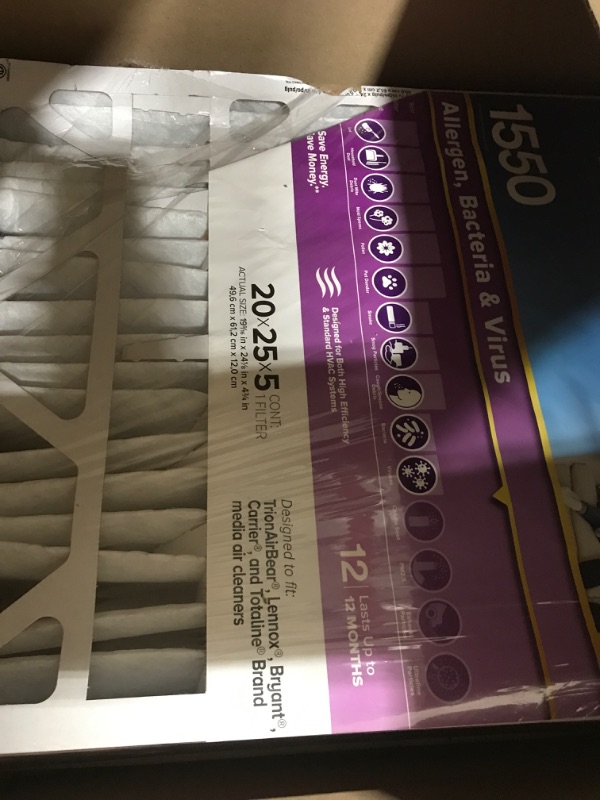 Photo 2 of 3M Filtrete Ultra Allergen Healthy Living Deep Pleat Furnace Filter