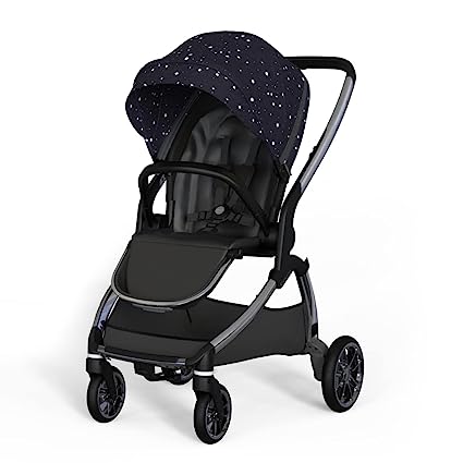 Photo 1 of Capucci Velos Versatile Luxury Stroller, Patented Instant One-Button One-Action, Self Standing Fold, Full Size, Full-Feature Modular Baby Stroller w/Reversible Seat & Car Seat Adapters, Starry Sky
