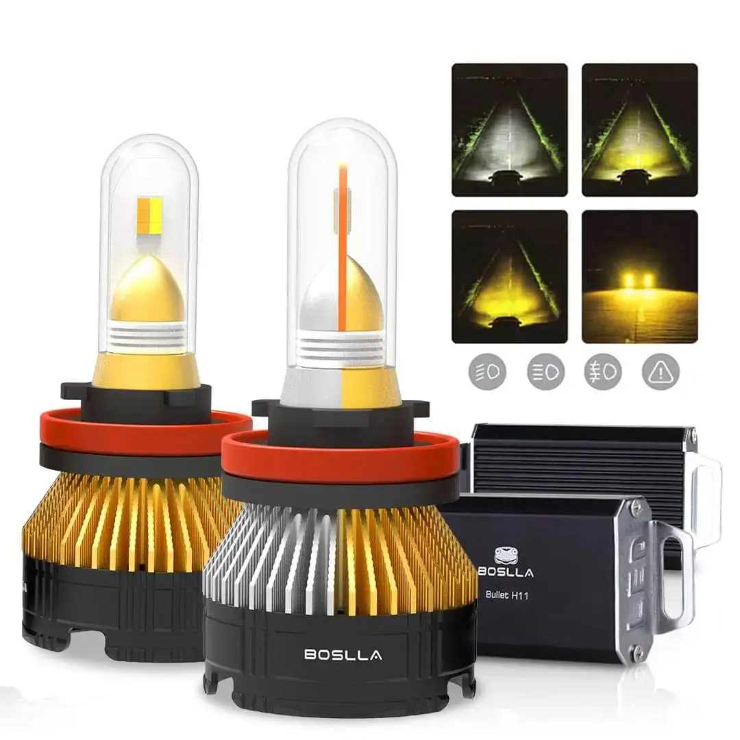 Photo 1 of 3 Colors H11 H8 H9 LED Headlight Bulb 6500K 4300K 3000K | Boslla B4 Series, 2 Bulbs
