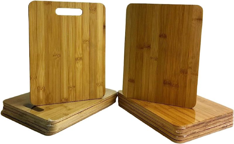 Photo 1 of (Set of 12) 12x9" Bulk Plain Rectangular Blank Bamboo Cutting Boards