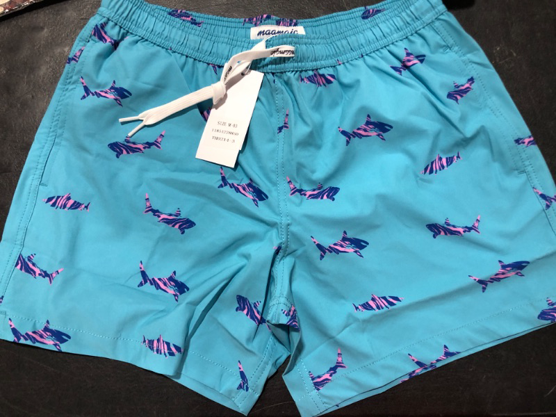 Photo 1 of [Size M] Men's 80's/90's Swim Trunks- Sharks