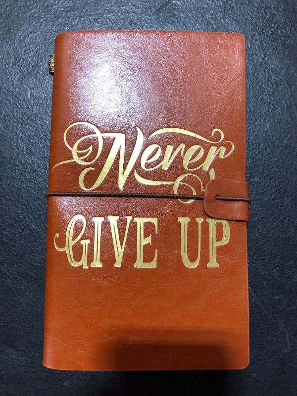 Photo 1 of Leather Journal- Never Give Up!