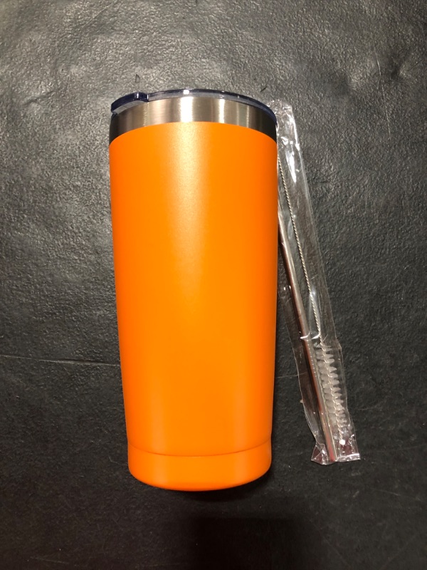 Photo 1 of 20 Oz Tumbler With Slider Block Lid -Orange