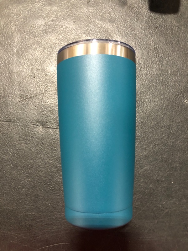 Photo 1 of 20 Oz Tumbler With Slider Block Lid -Teal
